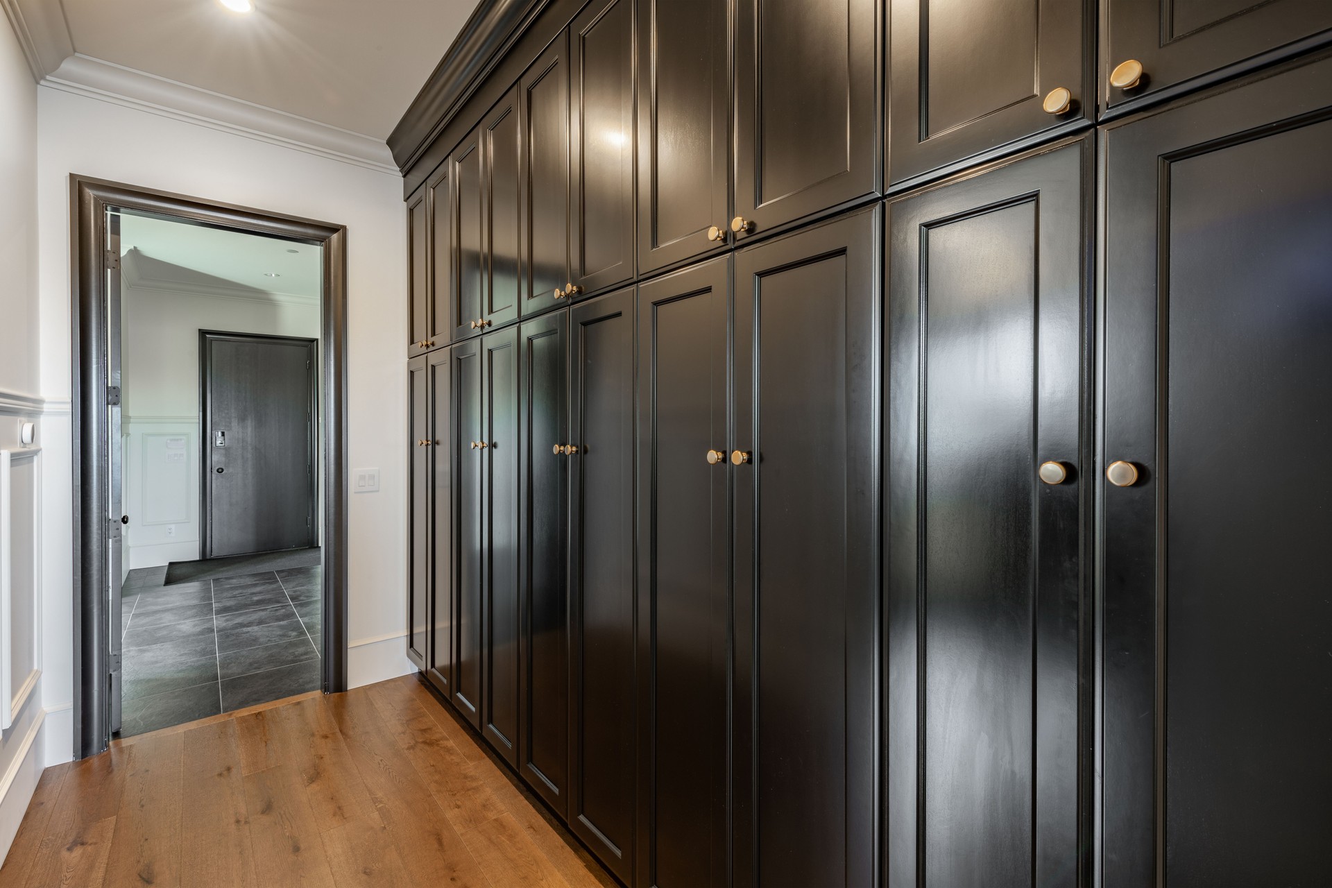 Interior room mud room or cloak room for hanging coats